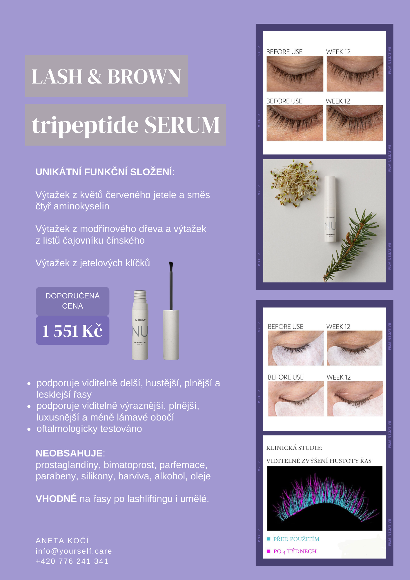 purple minimalist Essential oil product promotion Flyer 